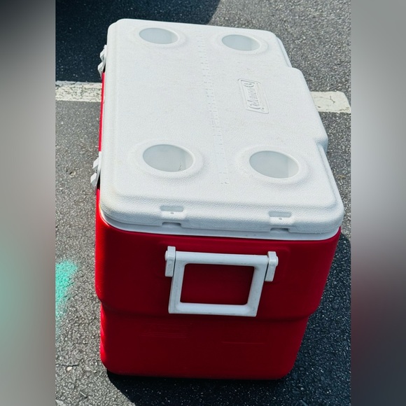 Coleman Party Supplies Coleman Hard Plastic Cooler Model 6286 Red
